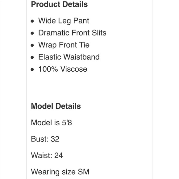 Striped Wide Leg Slit Pant - Picture 5 of 6